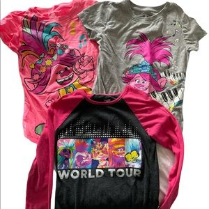 Trolls gear! Two T-shirts one long sleeve shirt